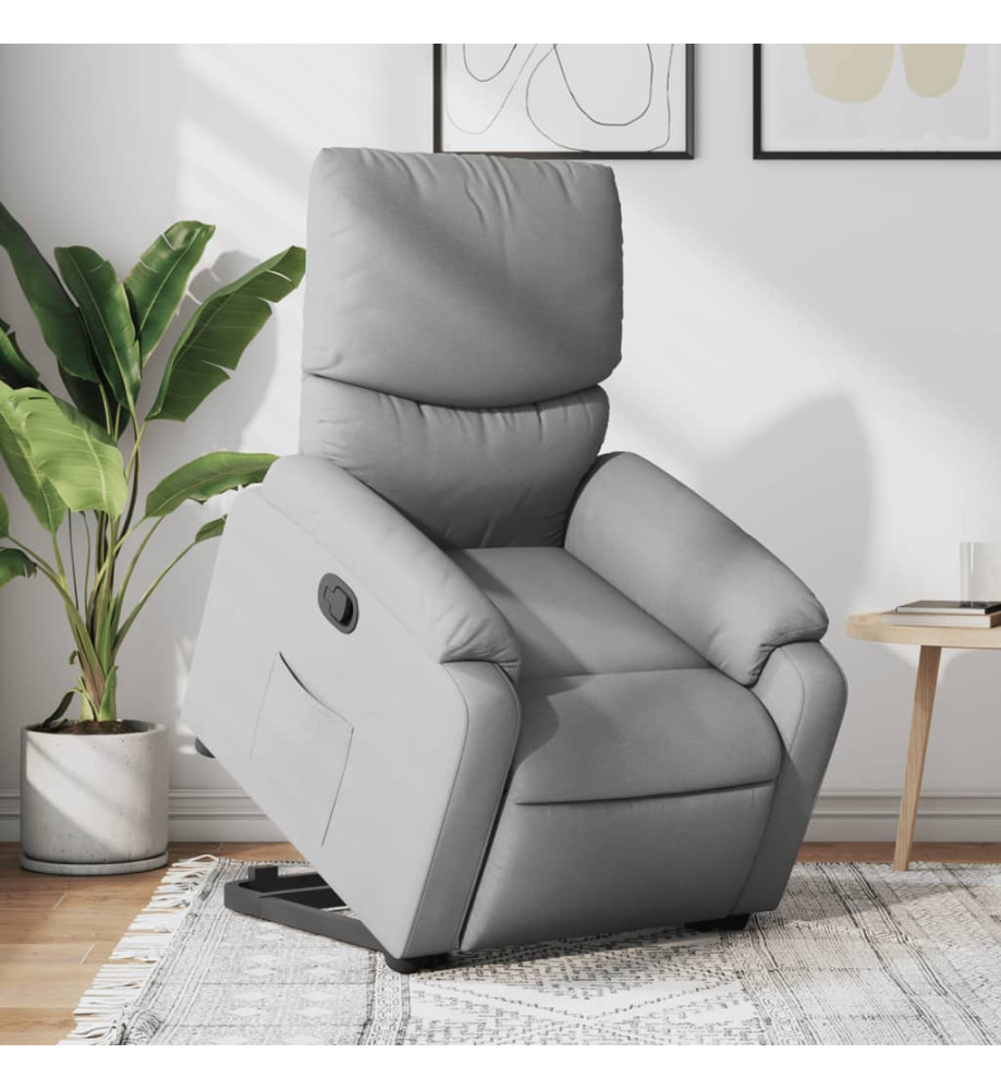 Fauteuil inclinable Gris clair Tissu