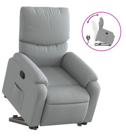 Fauteuil inclinable Gris clair Tissu