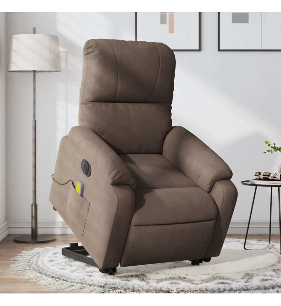 Fauteuil inclinable de massage électrique marron