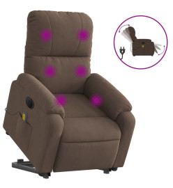 Fauteuil inclinable de massage électrique marron