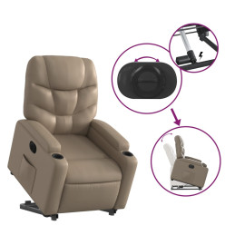 Fauteuil inclinable électrique cappuccino similicuir