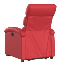 Fauteuil inclinable de massage électrique rouge similicuir