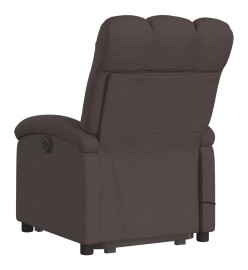 Fauteuil inclinable de massage Marron foncé Tissu