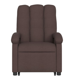 Fauteuil inclinable de massage Marron foncé Tissu