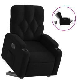 Fauteuil inclinable électrique noir tissu