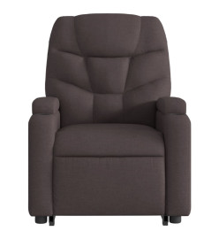 Fauteuil inclinable électrique marron foncé tissu