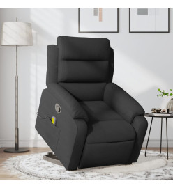 Fauteuil de massage inclinable Noir Tissu