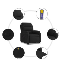 Fauteuil de massage inclinable Noir Tissu