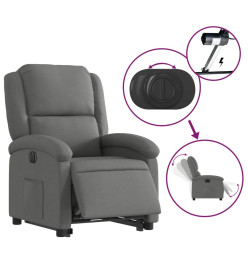 Fauteuil inclinable électrique gris foncé tissu