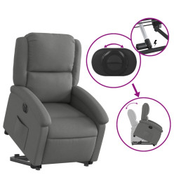 Fauteuil inclinable électrique gris foncé tissu