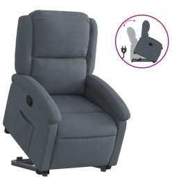 Fauteuil inclinable Gris foncé Velours