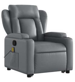 Fauteuil inclinable de massage Gris Similicuir