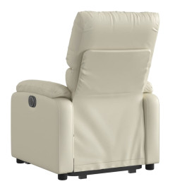 Fauteuil inclinable Crème Similicuir