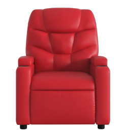 Fauteuil inclinable de massage électrique rouge similicuir