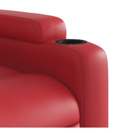 Fauteuil inclinable de massage électrique rouge similicuir