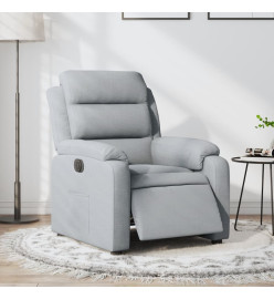 Fauteuil inclinable électrique Gris clair Tissu