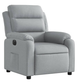 Fauteuil inclinable électrique Gris clair Tissu