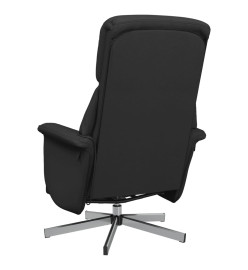 Fauteuil inclinable de massage avec repose-pieds noir tissu