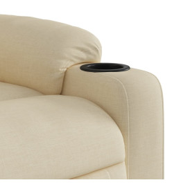 Fauteuil inclinable de massage Crème Tissu