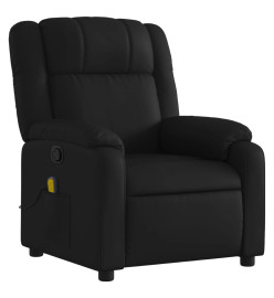 Fauteuil de massage inclinable Noir Similicuir