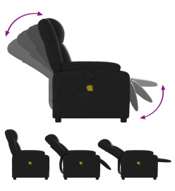 Fauteuil de massage inclinable Noir Similicuir