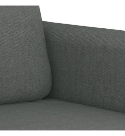 Ensemble de canapés 2 pcs coussins gris foncé tissu