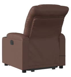 Fauteuil inclinable de massage électrique marron similicuir