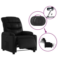 Fauteuil inclinable électrique Noir Similicuir