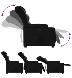 Fauteuil inclinable électrique Noir Similicuir