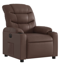 Fauteuil inclinable électrique Marron Similicuir