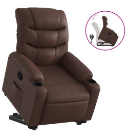 Fauteuil inclinable marron similicuir