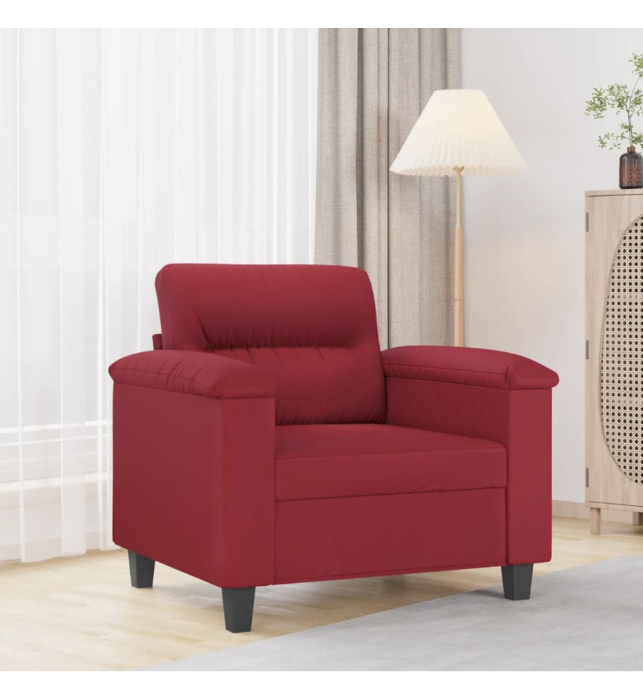 Fauteuil Rouge bordeaux 60 cm Similicuir