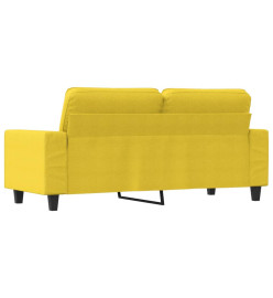 Canapé à 2 places Jaune clair 140 cm Tissu