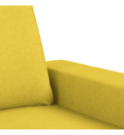 Canapé à 2 places Jaune clair 140 cm Tissu