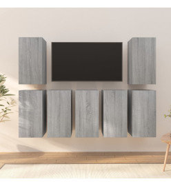 Meubles TV 7 pcs Sonoma gris 30,5x30x60 cm Bois d'ingénierie