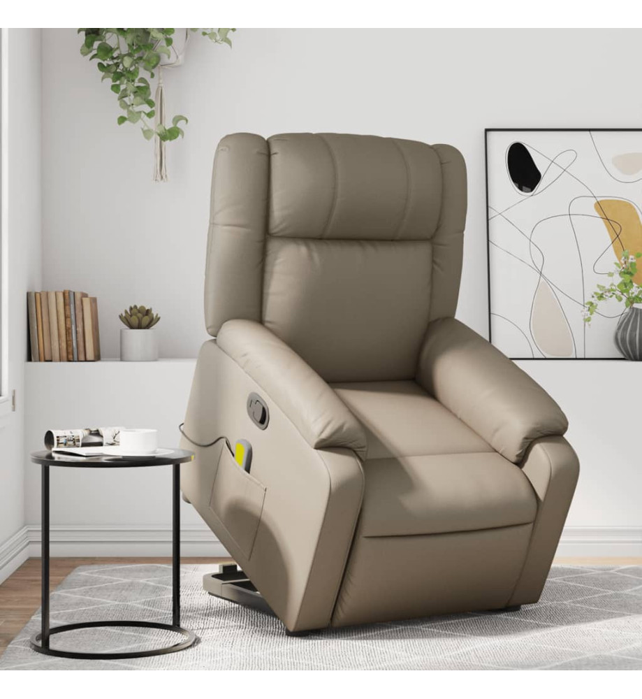 Fauteuil inclinable de massage Cappuccino Similicuir