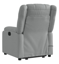 Fauteuil inclinable de massage électrique Gris clair Tissu