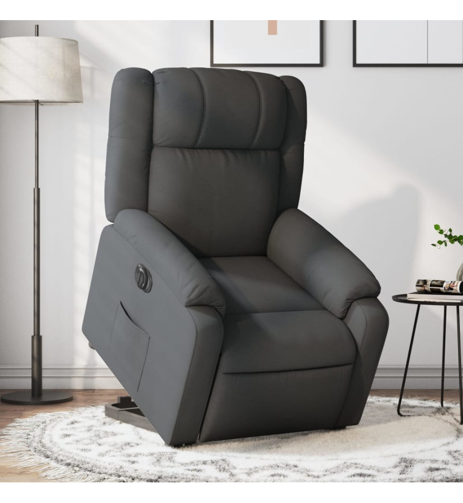 Fauteuil inclinable électrique gris foncé tissu