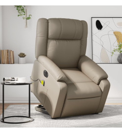 Fauteuil inclinable de massage électrique cappuccino similicuir