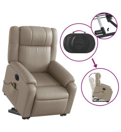 Fauteuil inclinable de massage électrique cappuccino similicuir