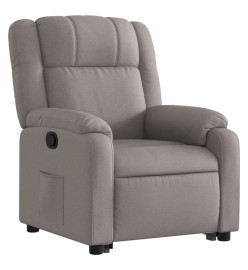 Fauteuil inclinable taupe tissu