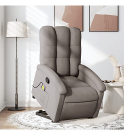 Fauteuil inclinable de massage Taupe Tissu