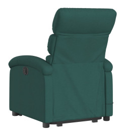 Fauteuil inclinable de massage Vert foncé Tissu