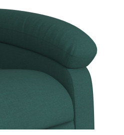 Fauteuil inclinable de massage Vert foncé Tissu