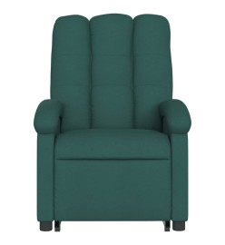 Fauteuil inclinable de massage Vert foncé Tissu