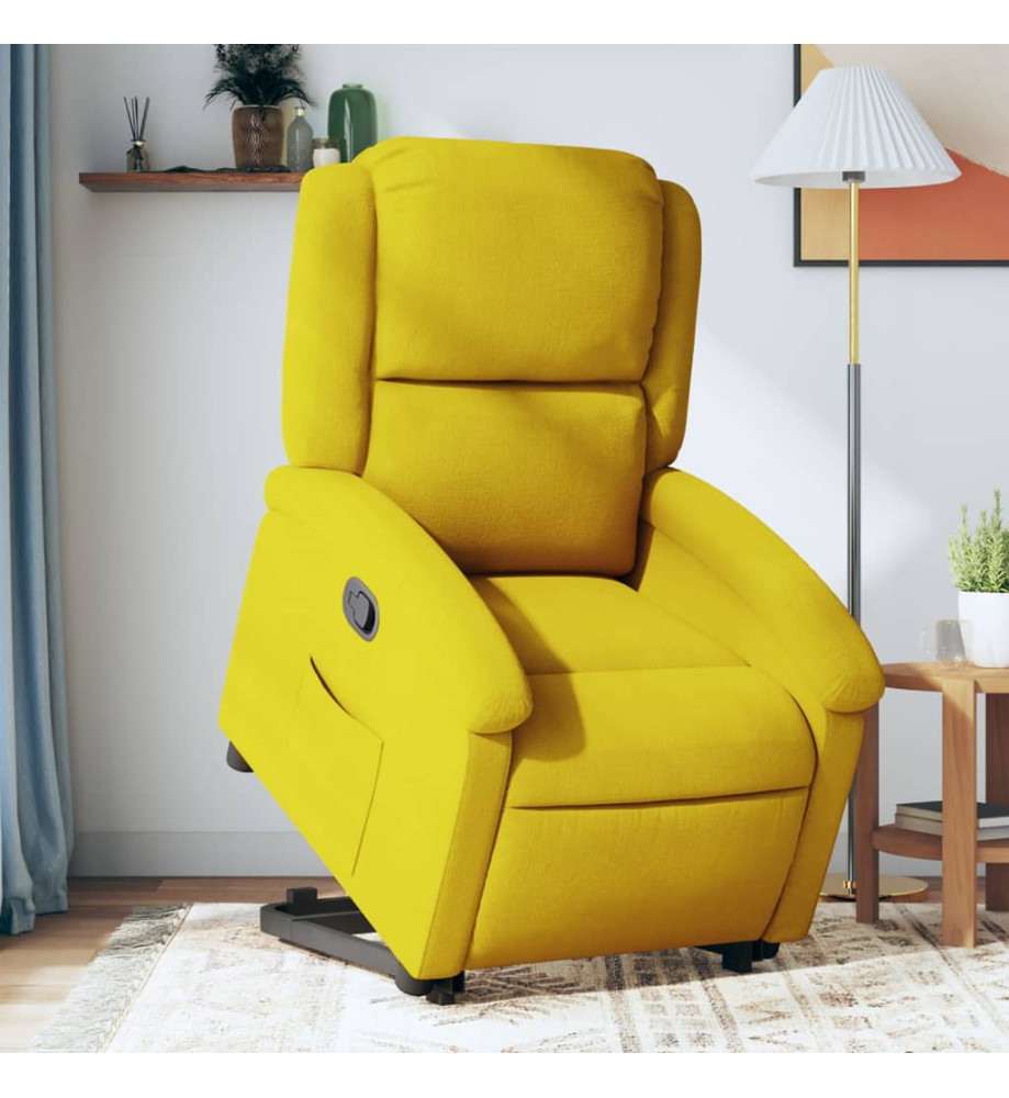 Fauteuil inclinable Jaune Velours