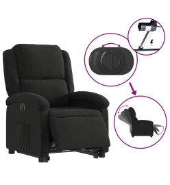 Fauteuil inclinable électrique noir tissu