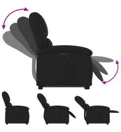 Fauteuil inclinable électrique noir tissu