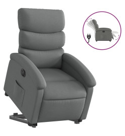 Fauteuil inclinable électrique gris foncé tissu