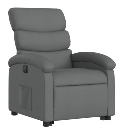 Fauteuil inclinable électrique gris foncé tissu